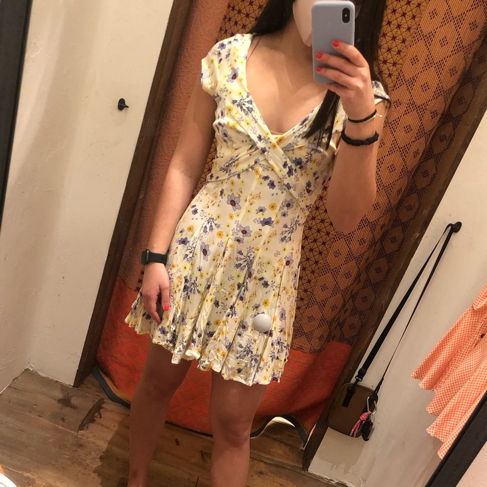 FREE PEOPLE open back floral dress